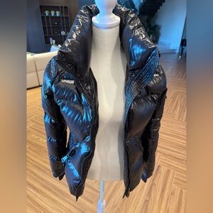 SAM. Shiny Black Puffer Jacket